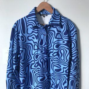 Fashionnova // Lindsee Printed Short Set - XS, Blue